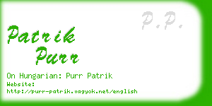 patrik purr business card